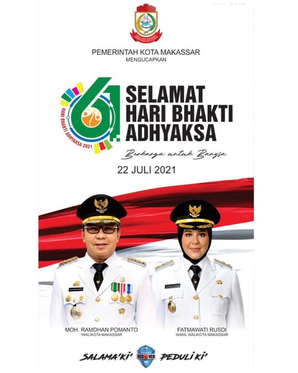 Danny-Fatma Sampaikan Selamat Hari Bhakti Adhyaksa ke-61